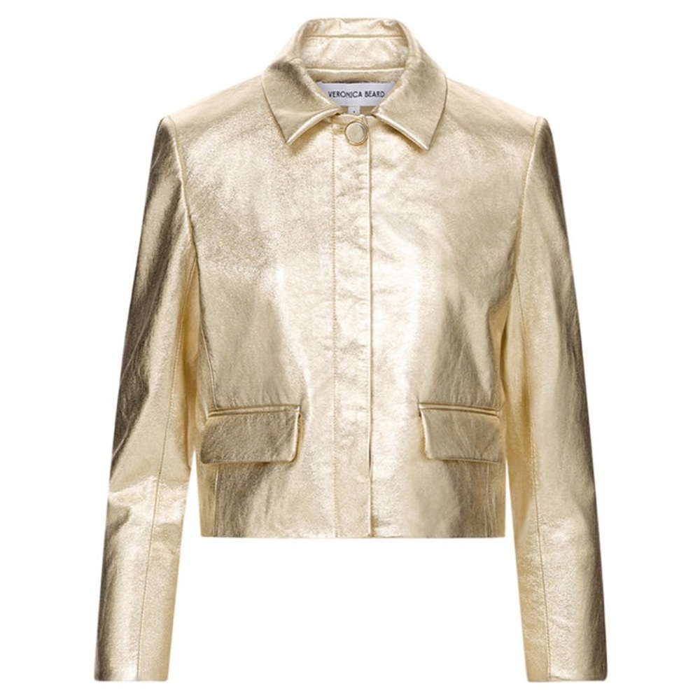 ERONICA BEARD Imogen Jacket in Gold NWT. Size 4.